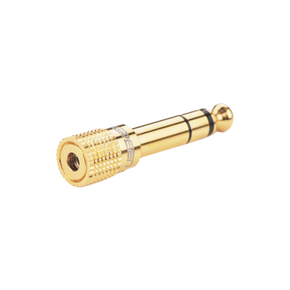 Adaptador (Convertidor) de Audio 3.5mm Hembra a 6.5mm Macho / Plug & Play / Superficie de Rosca Antideslizante / Calidad de sonido sin pérdidas