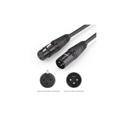 Cable para Micrófono XLR Tipo Canon Macho a Hembra | 5 Metros Plug & Play | Anti interferencias | Triple Blindaje | Alta Calidad | Color Negro