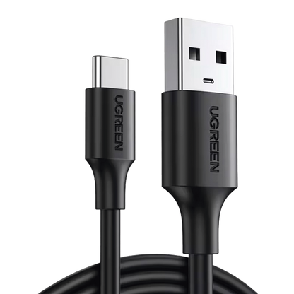 Cable USB-A a USB-C | 1 Metro | Carga y Sincronización de Datos | Carga Rápida 60W | Datos 5 Gbps | QC 3.0/2.0 | FPC | AFC | Protección Integrada | Duradero y Flexible| Caja ABS | Cubierta de TPE | Color Negro.
