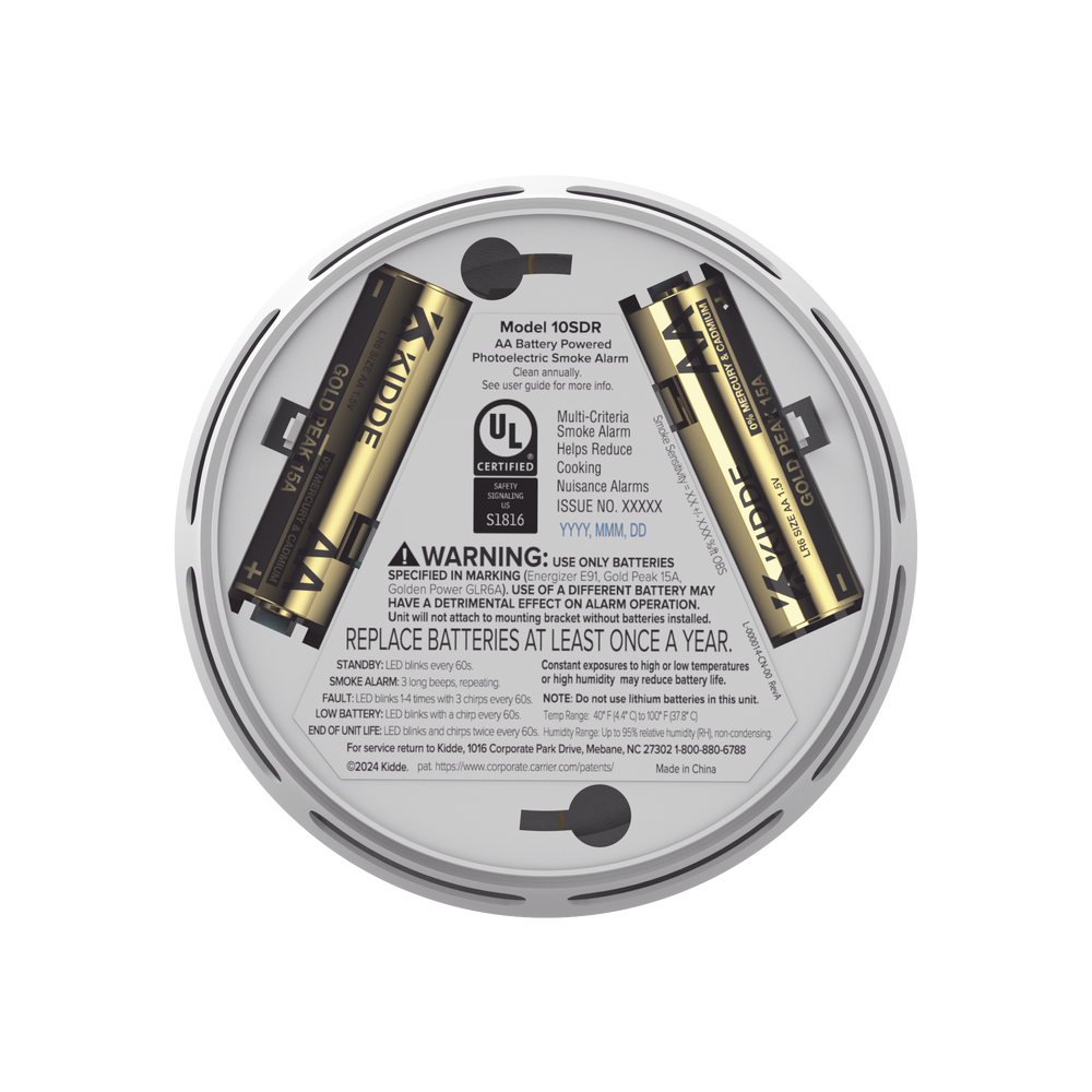 Detector de Humo Compacto Fotoelectrico Autonomo | Batería Reemplazable AA | Modelo 210314281 | Pieza