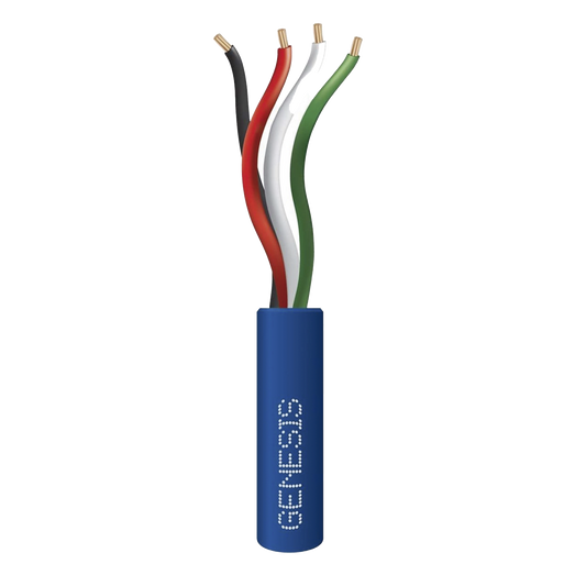 Bolsa de 152 Metros /  Cable de Cobre / 4 x 22 AWG / Riser / Para Interior / Color Azul / Para Aplicaciones de Alarmas de Intrusión y Automatización