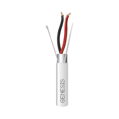 Bobina de 305 Metros (1000 Pies) de Cable 4 x 22 AWG BLINDADO / RISER / Color Blanco / Para Aplicaciones de Audio, Seguridad y Control