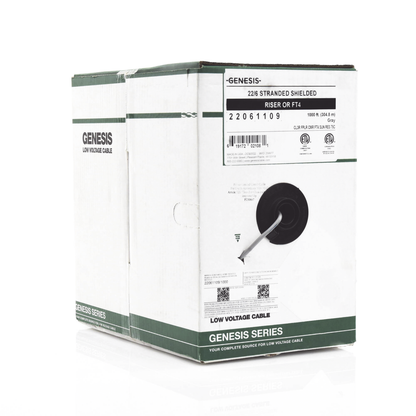Bobina de 152 Metros (500 Pies) de Cable / 6 x 22 AWG BLINDADO / Riser / Color Gris / Para Aplicaciones de Audio, Seguridad y Control