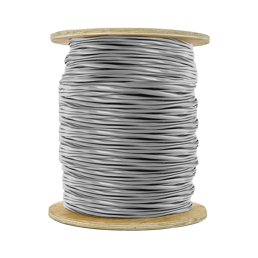 Carrete de 305 Metros (1000 Pies) / Cable de Cobre / 12 x 22 AWG / Riser / Tipo CMR CL3R FPLR / Para Interior / Color Gris / Para Aplicaciones de Alarmas de Intrusión y Automatización