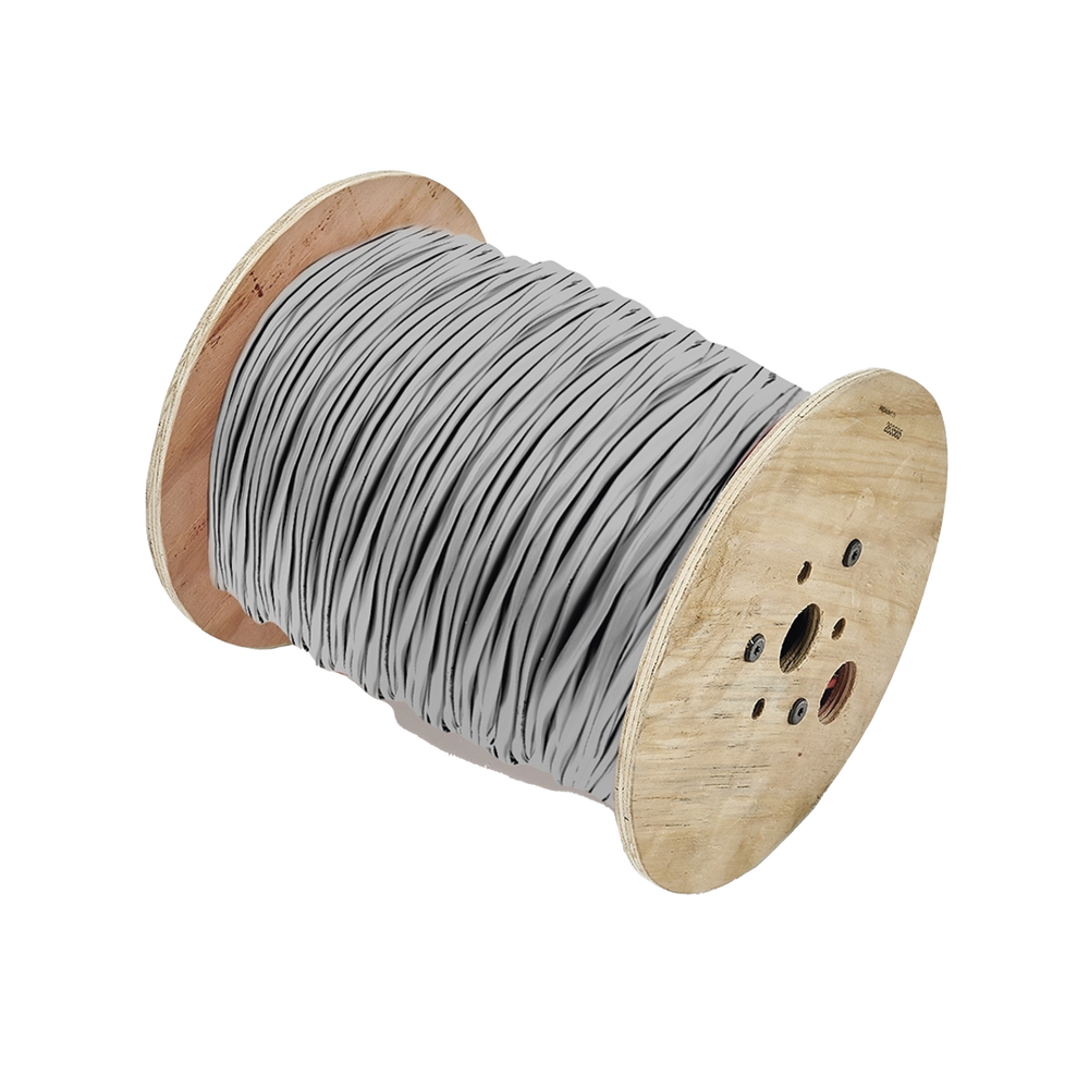 Carrete de 305 Metros (1000 Pies) / Cable de Cobre / 12 x 22 AWG / Riser / Tipo CMR CL3R FPLR / Para Interior / Color Gris / Para Aplicaciones de Alarmas de Intrusión y Automatización