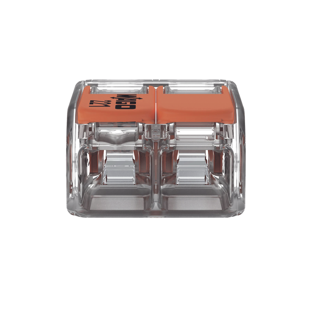 Borne de Conexión con Palancas / Serie 221 / 6 mm² Máximo / 30 A / 300 V / Transparente / T85 / CAGE CLAMP® / Conexión Lateral