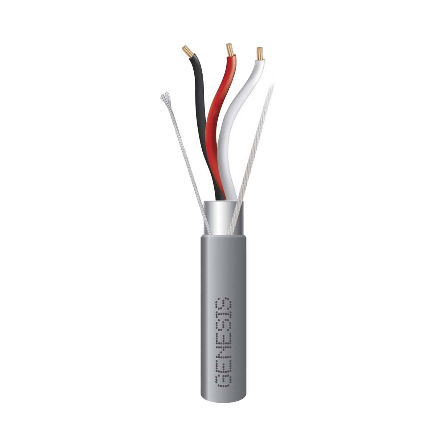 Carrete de 305 Metros (1000 Pies) de Cable / 3 x 16 AWG / Riser / Blindado / Tipo CMR-CL3R-FPLR-FT4 / Color Gris / Aplicaciones de Alarmas de Intrusión/Control de Acceso/ Automatización / Interfonos y Tv Porteros