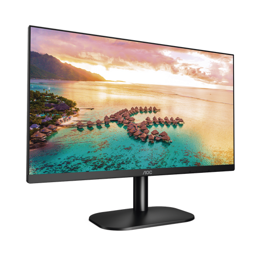 Monitor LED de 23.8" VESA, Resolución 1920 x 1080 Pixeles, Entradas de Video VGA/HDMI. Panel IPS LCD Backlight LED. Ultra Delgado