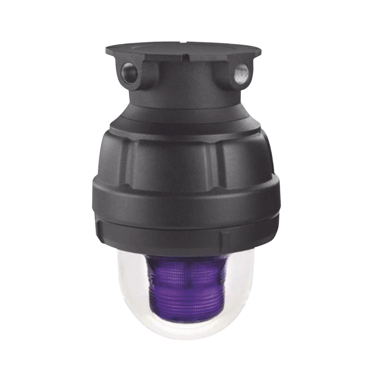 Luz estroboscópica a prueba de explosiones UL y cUL para Clase I, División 1, Grupo C y D; Clase I, División 2, Grupos A y B; Clase II, División 1, Grupos E, F y G; Clase III , 24 Vcd, color Magenta, montaje no incluido
