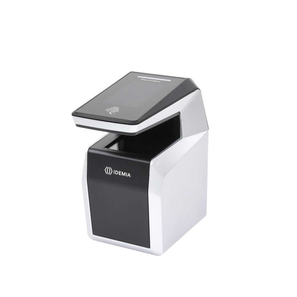 Lector de huella MorphoWave Compact MD/ IP65 / PoE, MIFARE / DESFire.