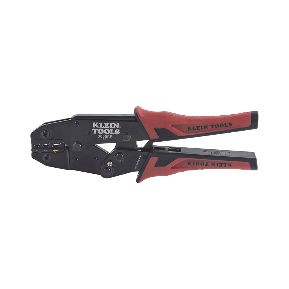 Pinza Ponchadora para Terminales con Aislamiento en Cable de Cobre Sólido y Trenzado de 10-22 AWG.