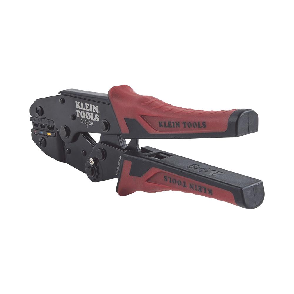 Pinza Ponchadora para Terminales con Aislamiento en Cable de Cobre Sólido y Trenzado de 10-22 AWG.