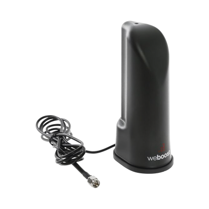 Antena de escritorio tipo cilindro color negra. Cubre las bandas de frecuencia celular. Especial para amplificadores y dispositivos celulares 4G y 3G. Con 1.52 m de cable RG-174 y con conector SMA macho.