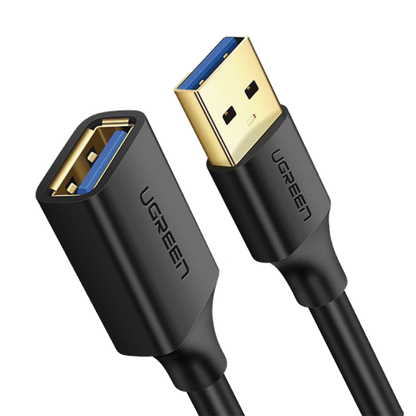 Cable Extensor USB 3.0 / 3 Metros / Macho-Hembra / 5 Gbps / Ultra Durabilidad / Núcleo de cobre estañado 28/22 AWG / Blindaje interior múltiple / Ideal para teclado, mouse , etc.