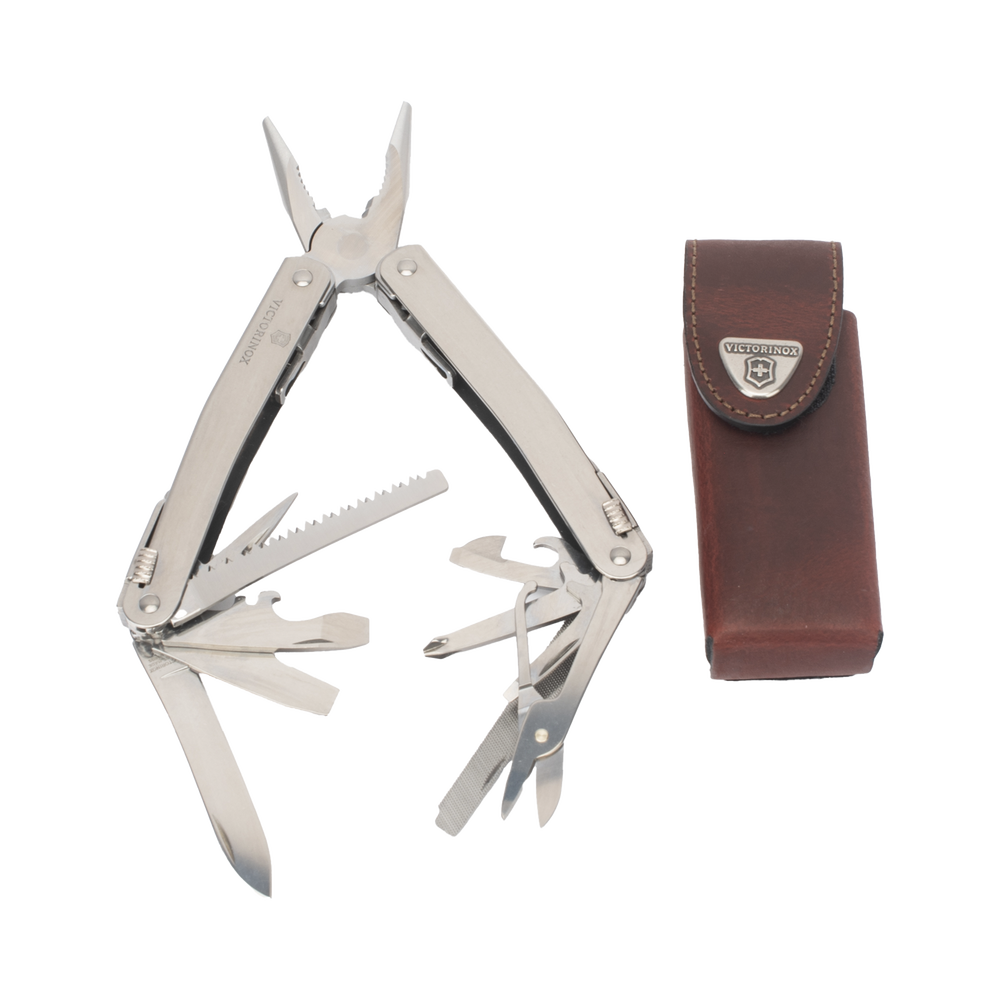 Navaja Victorinox Multiherramienta  Spirit X con 24 Funciones, Incluye Funda de Piel