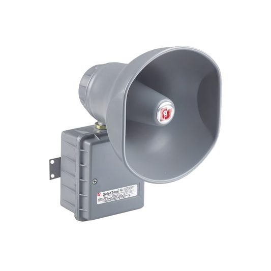 302GCX SelecTone® 30W Altavoz amplificado para zonas peligrosas, Listado por UL y cUL para Clase I, División 2, Grupos A, B, C y D; Clase II, División 2, Grupos F y G; Clase III, División 2, Grupos F y G; Clase III, 240 VCA color