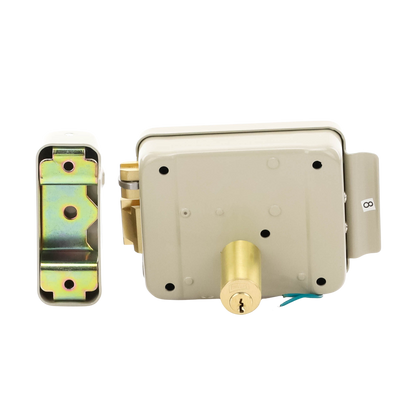 Cerradura Eléctrica / Incluye Llave / Derecha/ Con Botón integrado /Exterior