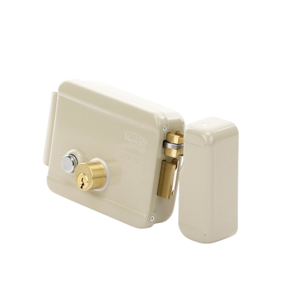 Cerradura Eléctrica / Incluye Llave / Derecha/ Con Botón integrado /Exterior