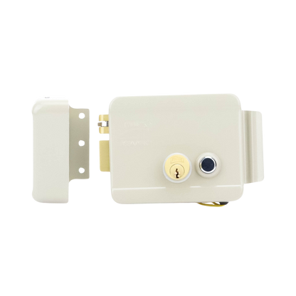 Cerradura Eléctrica / Incluye Llave /Con Botón integrado / Izquierda / Exterior