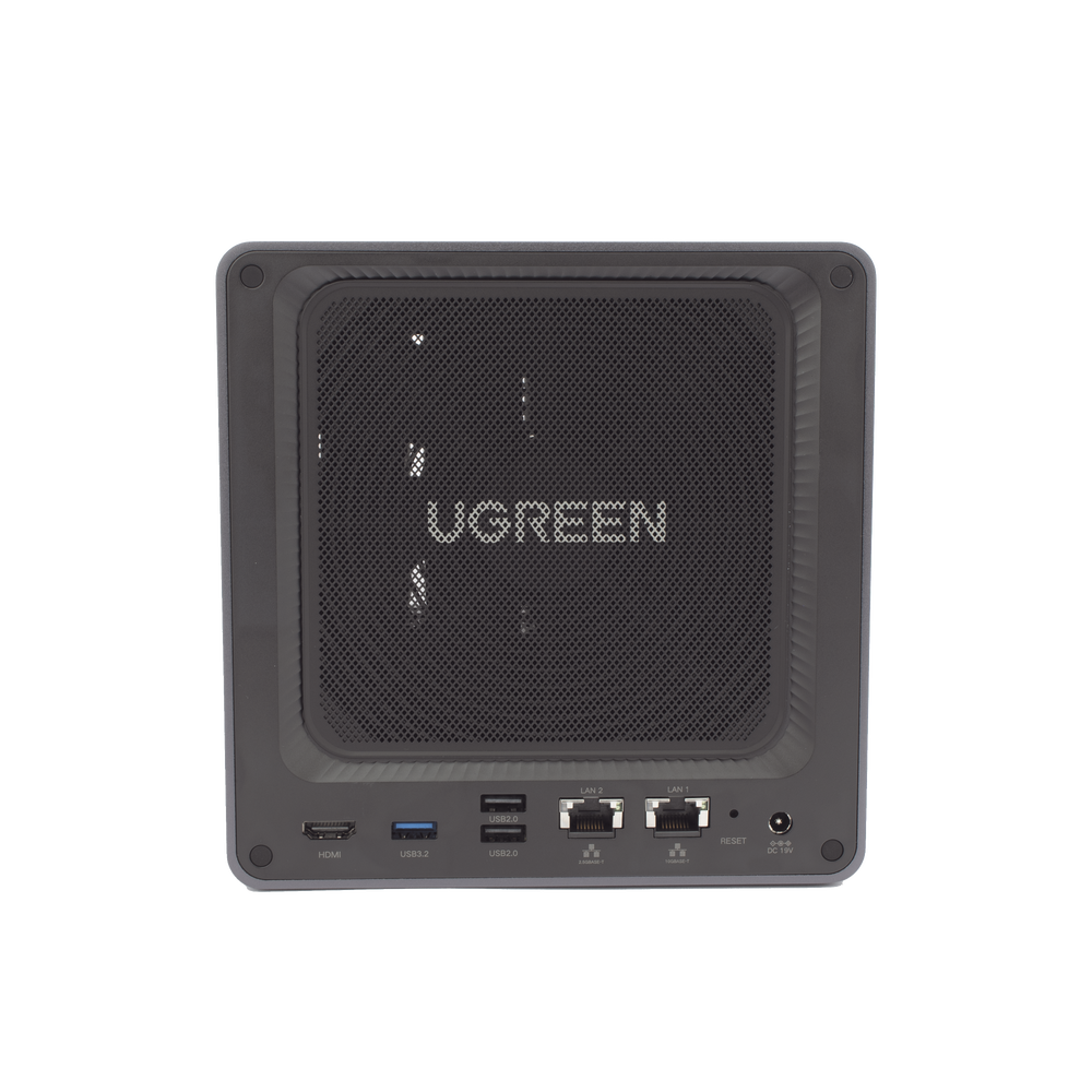 NAS UGREEN NASync DXP4800 Plus / Procesador Intel Pentium Gold 8505 5 Núcleos / 4 Bahías SATA + 2 M.2 NVMe PCIe 4.0 / 8GB DDR5 Expandible a 64GB / 10GbE + 2.5GbE / USB 3.2 Gen 2 Tipo C / HDMI 4K / Sistema Almacenamiento Conectado Red
