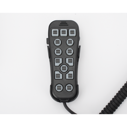 Sirena Vehicular H2 Covert ™ de 200W de Potencia, Con Controlador Unimando de 14 Botones Para Control de Tonos, 7 Salidas Auxiliares y Micrófono