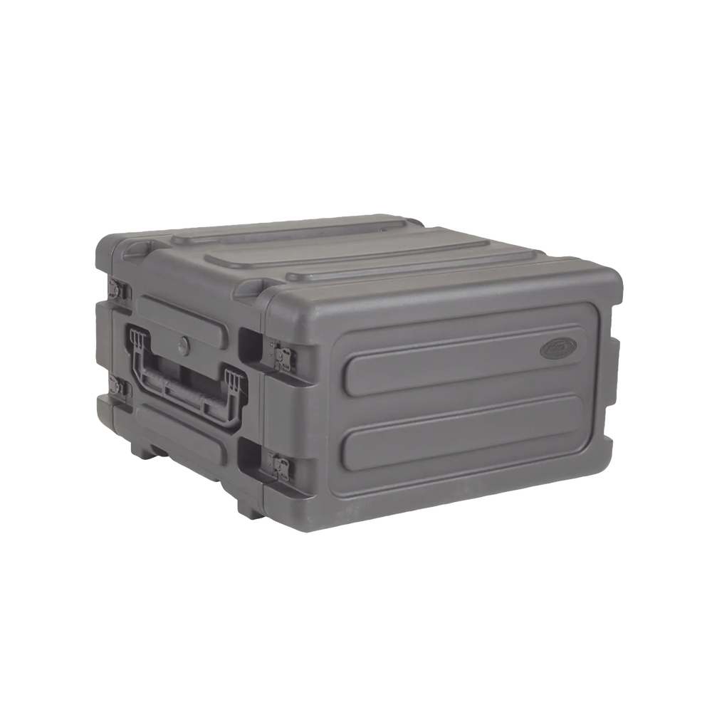 Gabinete Plástico Móvil con Amortiguador con Rack de 19", 4 Unidades.