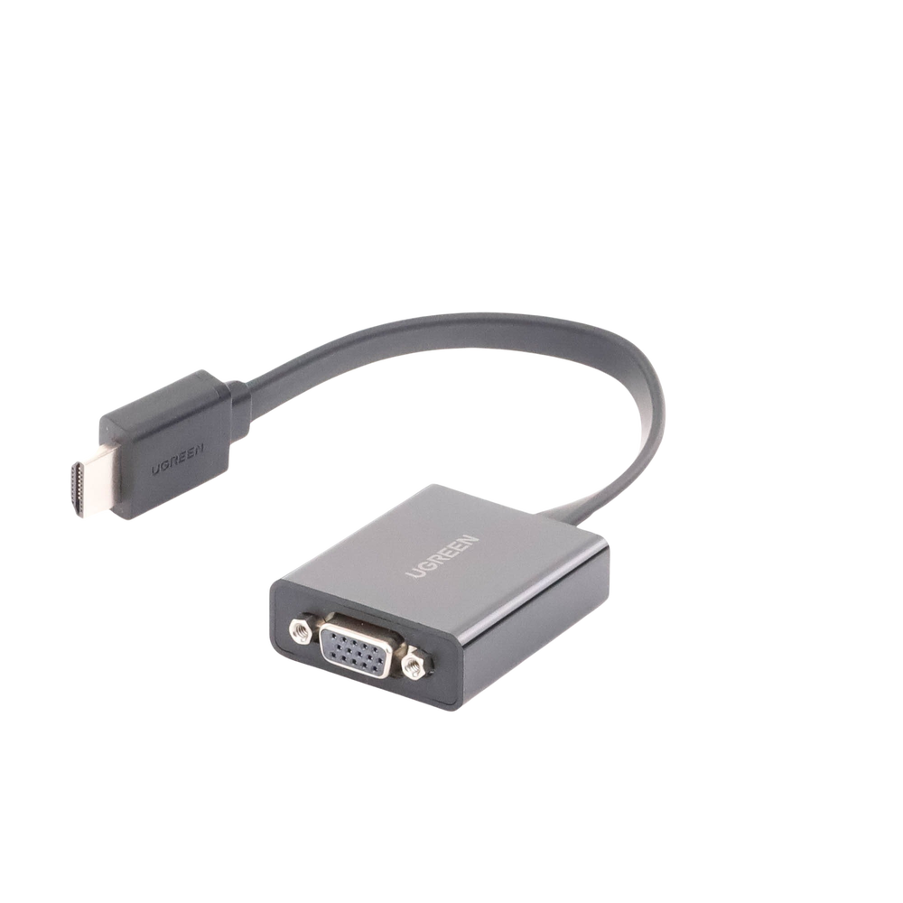 Adaptador HDMI a VGA / Resolución 1080P / Audio 3.5mm / Con Puerto Micro USB para Alimentación / Plug & Play / No Requiere Controlador / ABS / Flexible y Duradero