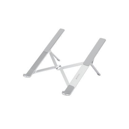 Soporte Portátil de Aluminio para Laptop / Amplia Compatibilidad de 11-17.3" / Ajuste de Altura 46.5 mm-136.5 mm / Capacidad de carga de 5 kg / Diseño Plegable / Material de Aleación de Aluminio + Silicona.