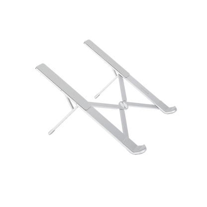 Soporte Portátil de Aluminio para Laptop / Amplia Compatibilidad de 11-17.3" / Ajuste de Altura 46.5 mm-136.5 mm / Capacidad de carga de 5 kg / Diseño Plegable / Material de Aleación de Aluminio + Silicona.