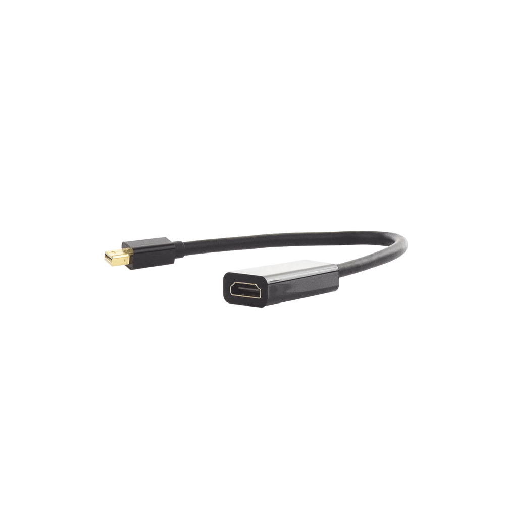 Convertidor Mini Display Port a HDMI / 4K@30Hz / Thunderbolt / Blindaje Interno Múltiple / Carcasa ABS / Longitud de 25 cm (9.84 pulgadas)