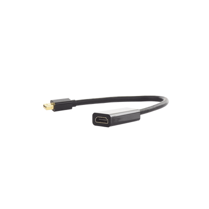 Convertidor Mini Display Port a HDMI / 4K@30Hz / Thunderbolt / Blindaje Interno Múltiple / Carcasa ABS / Longitud de 25 cm (9.84 pulgadas)