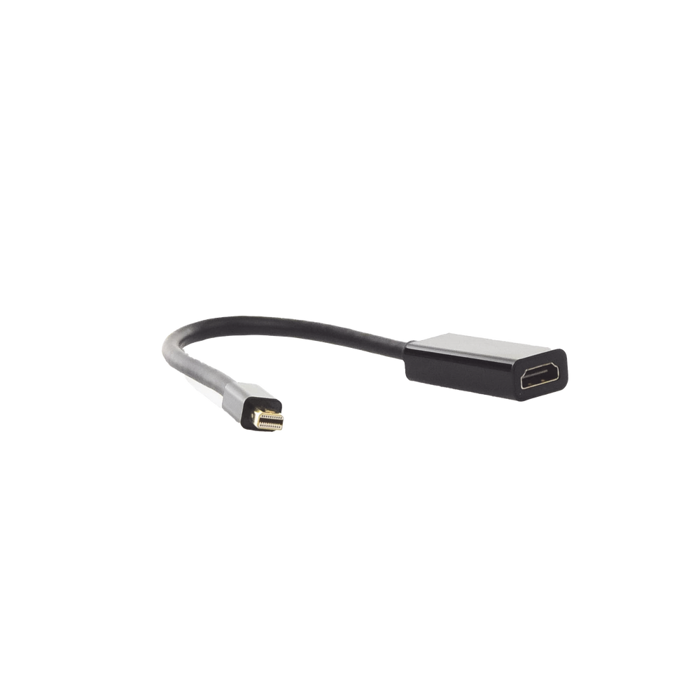 Convertidor Mini Display Port a HDMI / 4K@30Hz / Thunderbolt / Blindaje Interno Múltiple / Carcasa ABS / Longitud de 25 cm (9.84 pulgadas)