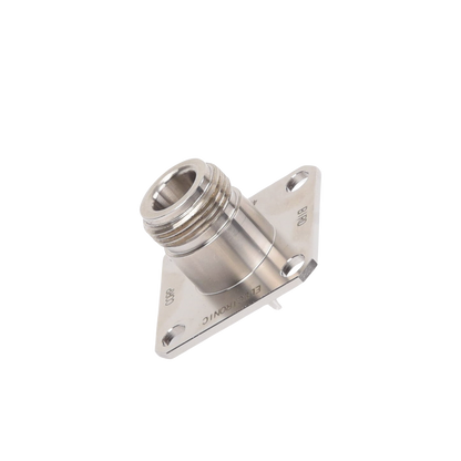 Conector N Hembra de Cambio Rápido / Wattmetro BIRD 43, 4304, 4 perforaciones a 18 mm, Níquel/ Plata/ Teflón.â€‹