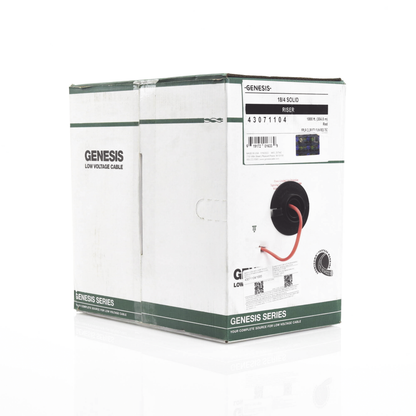 Bobina de 305 Metros (1000 Pies) de Alambre / 4 x 18 AWG / Riser / Tipo FPLR-CL3R / Resistente al Fuego / Color Rojo / Para Sistemas Contra Incendio o Sistemas de Evacuación