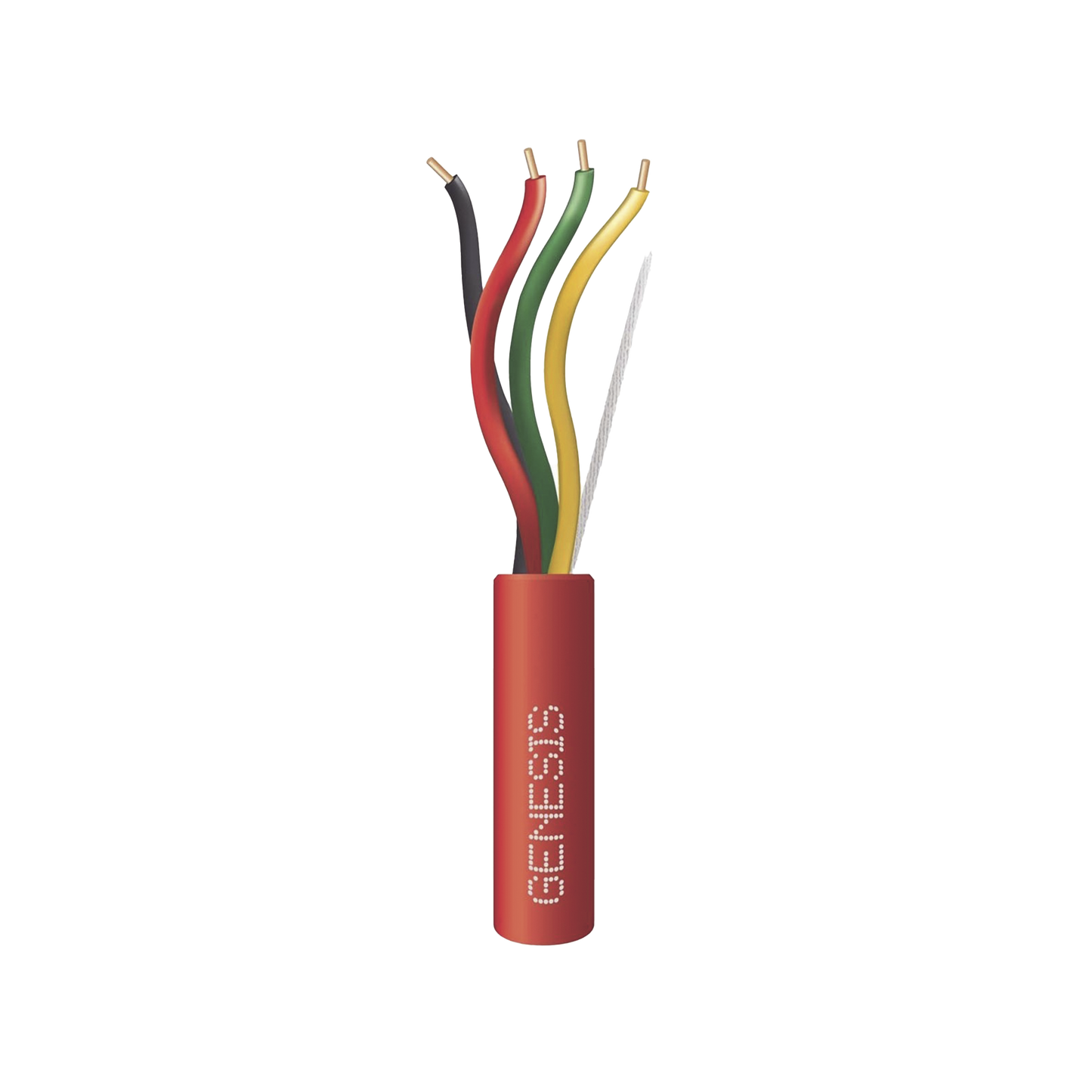 Carrete de 305 Metros (1000 Pies) de Alambre / 4 x 14 AWG / Riser / Tipo FPLR-CL3R / Resistente al Fuego / Color Rojo / Para Sistemas Contra Incendio o Sistemas de Evacuación