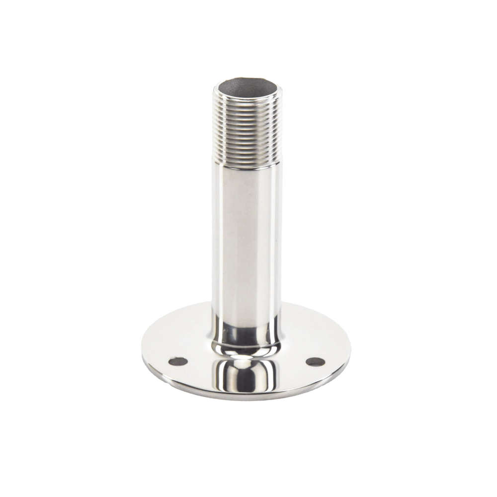 Montaje Recto de Acero Inoxidable / de 4 pulgadas de Alto y 3 de Base / Rosca 1-1/4
