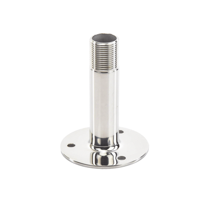 Montaje Recto de Acero Inoxidable / de 4 pulgadas de Alto y 3 de Base / Rosca 1-1/4