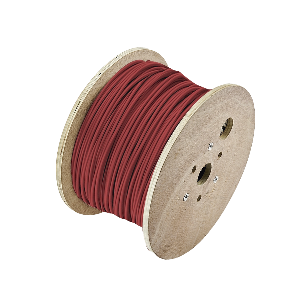 Bobina de 305 Metros (1000 Pies) de Alambre / 2 x 16 AWG / Riser / Para Aplicaciones de Incendio FPLR / Blindado Sólido Color Rojo