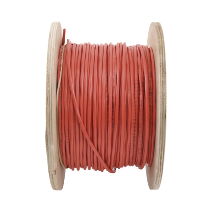 Carrete de 152 Metros (500 Pies) de Alambre / 2 x 14 AWG / Riser / BLINDADO / Tipo FPLR / Color Rojo / Para Aplicaciones en Sistemas de Detección de Incendio y Sistemas de Evacuación