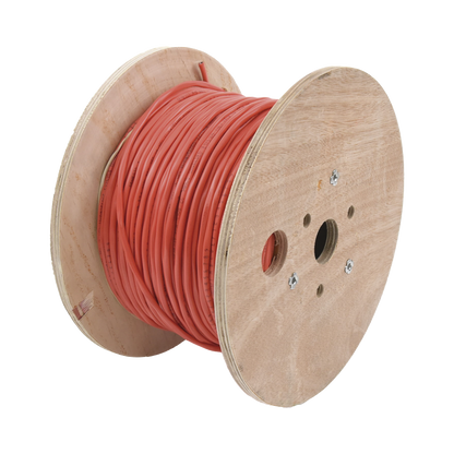Carrete de 152 Metros (500 Pies) de Alambre / 2 x 14 AWG / Riser / BLINDADO / Tipo FPLR / Color Rojo / Para Aplicaciones en Sistemas de Detección de Incendio y Sistemas de Evacuación