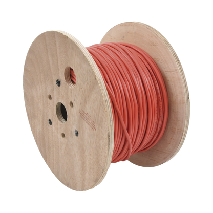 Carrete de 152 Metros (500 Pies) de Alambre / 2 x 14 AWG / Riser / BLINDADO / Tipo FPLR / Color Rojo / Para Aplicaciones en Sistemas de Detección de Incendio y Sistemas de Evacuación