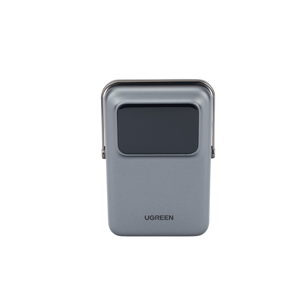 Power Bank Serie UNO Inalambrico | 10000mAh | 7.5W/20W  |  Con Emojis de Estado | Carga Rápida USB-C Bidireccional  | Pantalla TFT  Inteligente | Con Holder | Color Grey.