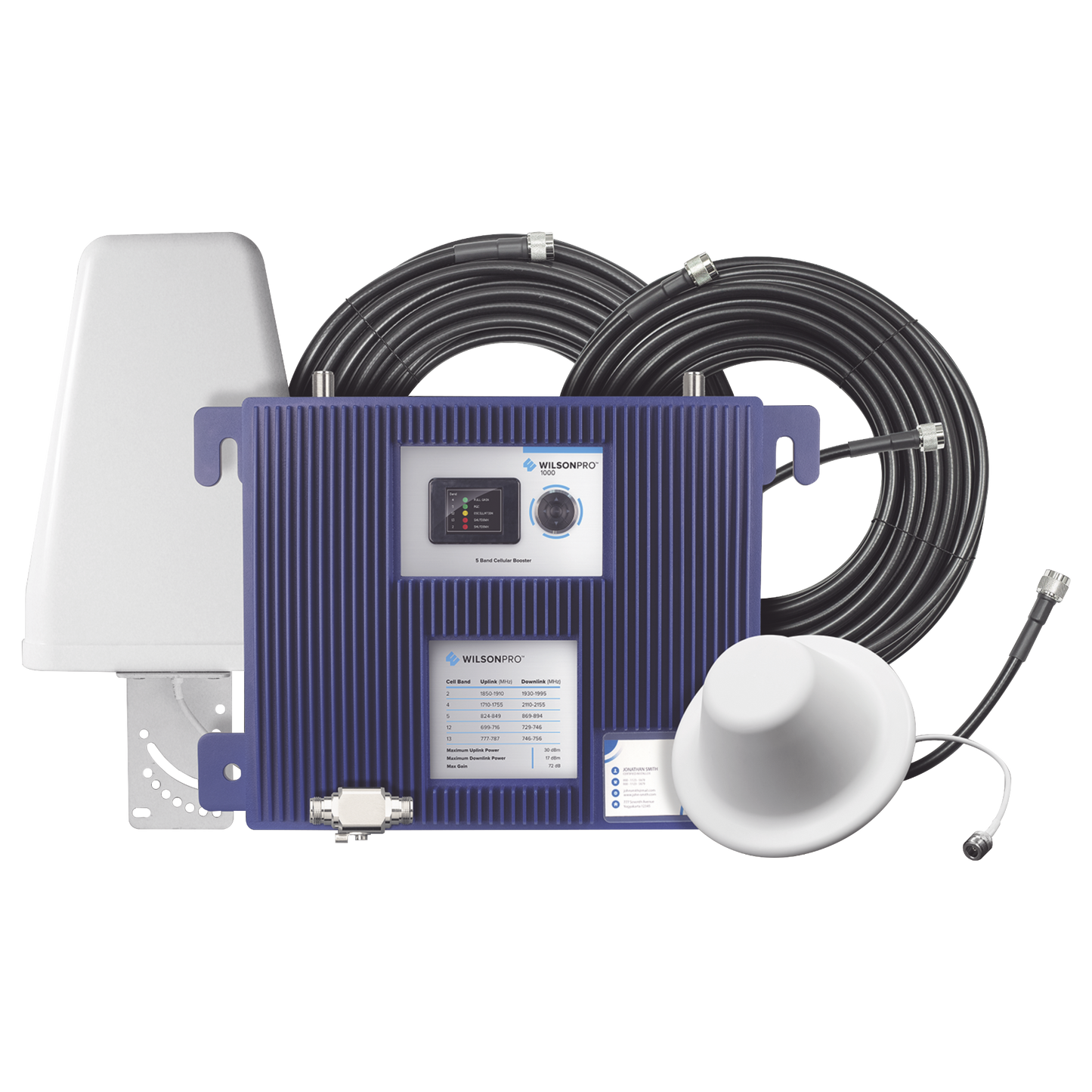 KIT Amplificador de Señal Celular PRO1000 | Con Pantalla a color para ver los estatus y niveles de Señal | TODAS LAS FRECUENCIAS DE MÉXICO | Tecnologías 4G y 3G | Hasta 3,200 m2 de Cobertura