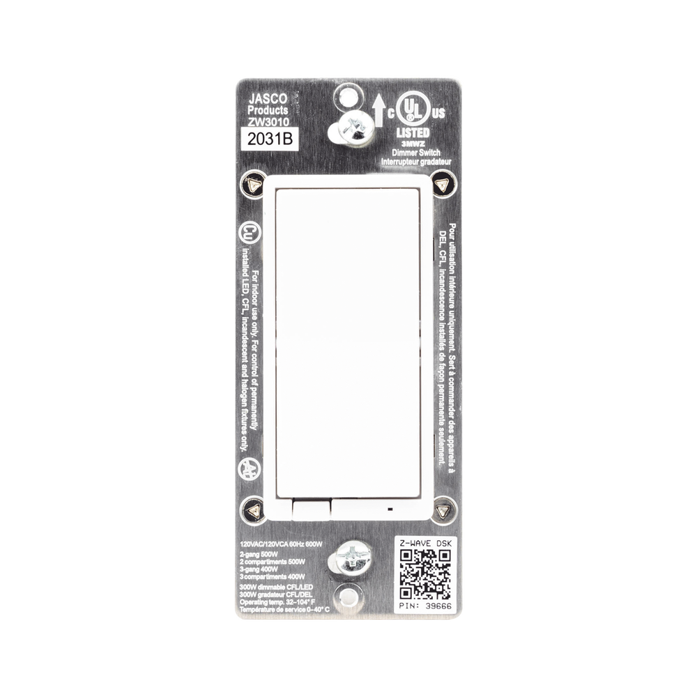 (ZWAVE) Dimmer, señal inalámbrica Z-WAVE, compatible con HUB HC7, C8, panel de alarma L5210, L7000, Total Connect. y Alarm.Com