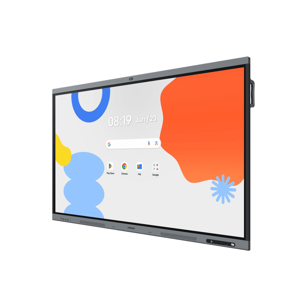 Pantalla Interactiva WAFX-P Series / 86" 4K UHD 3840x2160 / Android 15 EDLA Certified / Octa-core CPU / 48MP Camera / 8-Mic Array 10m / Dual 20W Speakers + Woofer / 50-Point IR Touch / Wi-Fi 6 / Bluetooth 5.0 / OPS Slot