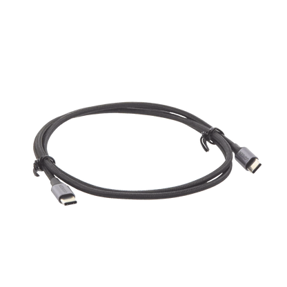 Cable USB-C a USB-C | 1 Metro (3.28 Pies) | Transferencia de Datos de 480 Mbps | Carga Rápida de Hasta 60W | QC 4.0/3.0/2.0 | PD3.0 | FPC | AFC | Protección Integrada | Caja de Aluminio | Nylon Trenzado | Color Negro