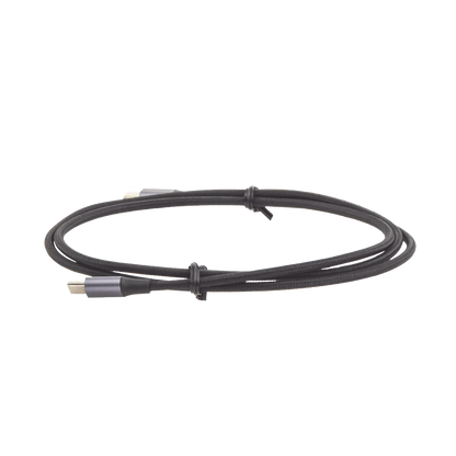 Cable USB-C a USB-C | 1 Metro (3.28 Pies) | Transferencia de Datos de 480 Mbps | Carga Rápida de Hasta 60W | QC 4.0/3.0/2.0 | PD3.0 | FPC | AFC | Protección Integrada | Caja de Aluminio | Nylon Trenzado | Color Negro