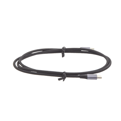 Cable USB-C a USB-C | 1 Metro (3.28 Pies) | Transferencia de Datos de 480 Mbps | Carga Rápida de Hasta 60W | QC 4.0/3.0/2.0 | PD3.0 | FPC | AFC | Protección Integrada | Caja de Aluminio | Nylon Trenzado | Color Negro