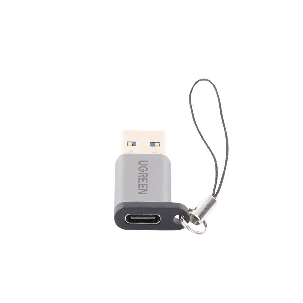 Adaptador USB 3.0 Macho a USB-C 3.1 Tipo C Hembra |Carga y Sincronización de Datos | Admite Corriente de 3A | Transferencia de hasta 5 Gbps | Amplia Compatibilidad | Chip VL160 | Caja de Aluminio | Color Gris