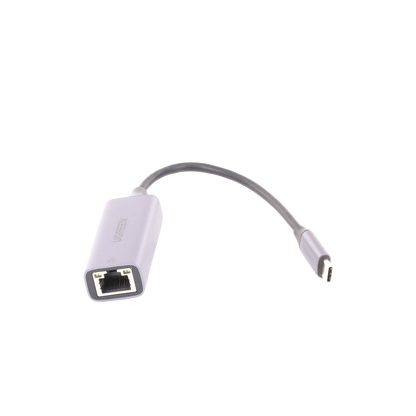 Adaptador de Red USB-C 3.1 (5 Gbps) a RJ45 | Thunderbolt 3 | Admite 10/100/1000 Mbps |  Chip Inteligente | Amplia Compatibilidad | Caja de Aluminio | Longitud del cable 10 cm.